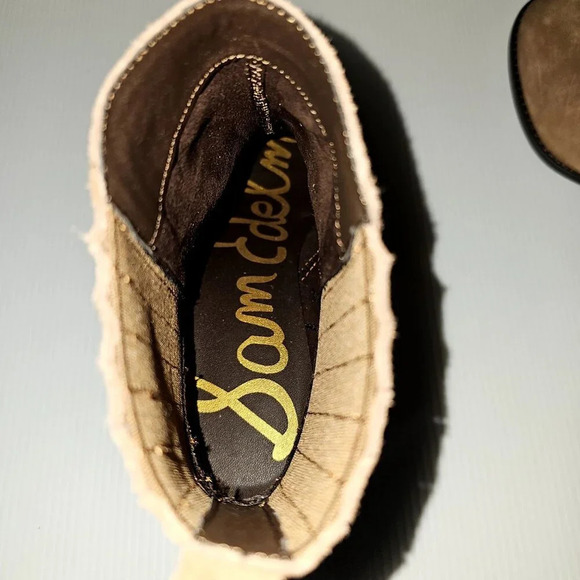 Sam Edelman Kaiti Zip Ankle Bootie Womens 7.5 Brown Suede Western Low Heel NEW - Picture 9 of 12